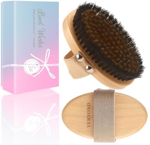 Copper Dry Brushing Body Brush with Ion Charged Bristles Dry Brush, Exfoliating Body Brushs,Reduce Stress