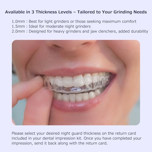 Custom Fit Night Guard for Bruxism & Teeth Clenching - Comfortable & BPA-Free - Protects Teeth & Reduces Jaw Tension - Includes Case & Easy-to-Use Mold Kit