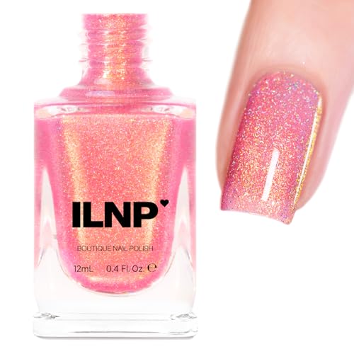 ILNP Sweet Tooth - Cotton Candy Pink Shimmer Nail Polish - Vegan, Cruelty Free, Non Toxic