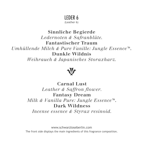 Leder 6 - Unisex EDP Spray Fragrance - Long Lasting and Captivating Perfume with Bergamot, Lemon, Orange Blossom, and Nutmeg - Body Spray with Incredible and Unique Scent - 3.4 oz