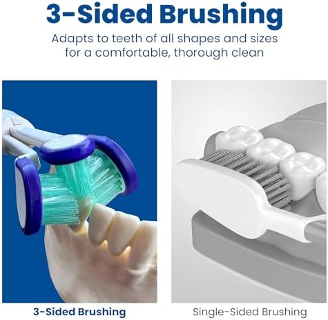 Compatible with Philips Sonicare® ONLY- Three Headed Replacement Toothbrush Heads - Fits ONLY Sonicare Models: DiamondClean, Flexcare+, HealthyWhite+, 2 Series Plaque Control (Soft Bristles - 3 Pack)