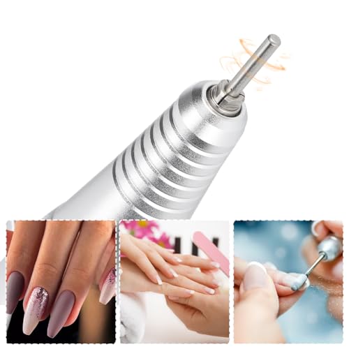 Joyzan Electric Nail Drill Pen, 35000RPM Handle Handpiece Polishing Machine Part Replacement Aluminum Alloy File Acrylic Powder Remover Gel Polisher Grinder Portable Manicure Pedicure Art Tool
