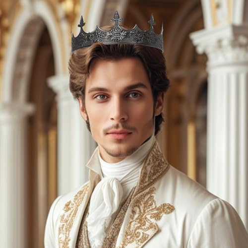 King Crown for Men Crowns Tiara for Birthday Party Costume