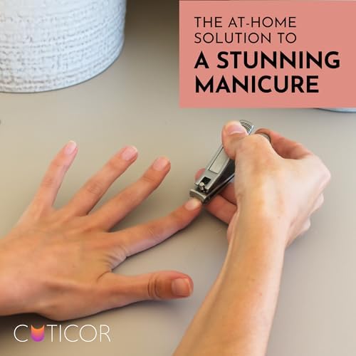 CUTICOR Nail Clipper Set - Set of 2 Fingernail and Toenail Clippers with Tin Travel Case - Ultra Sharp Stainless Steel Nail Clippers for Men and Women - Heavy Duty Nail Clippers for Thick Nails