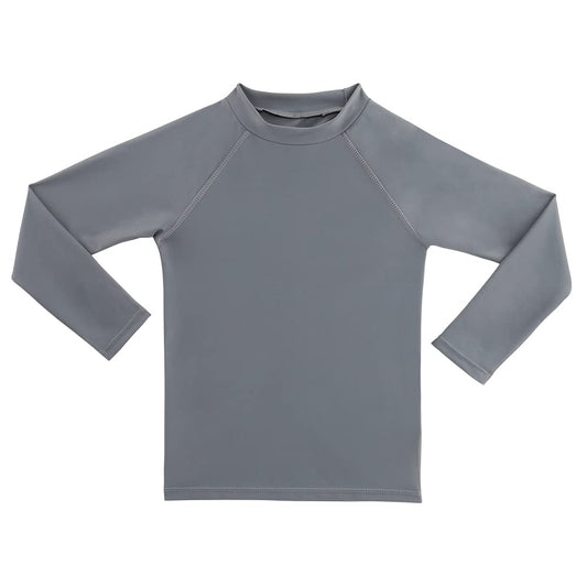KAKU NANU Long Sleeve Rash Guard Boy Kids UPF 50+ Swim Shirts(Dark Grey,3T)