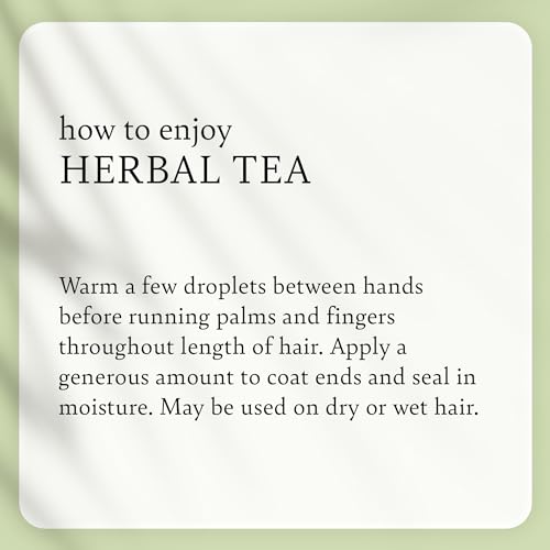 Camille Rose Herbal Tea leave in Hair Oil, with Jojoba and Lavender to Seal Moisture and Soften Strands, for all Hair Types, 9 fl oz