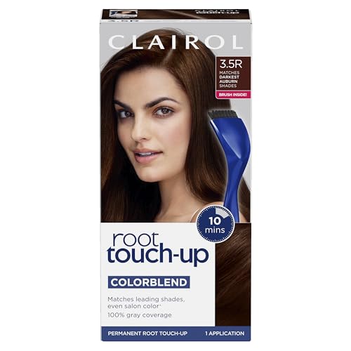 Clairol Root Touch-Up by Nice'n Easy Permanent Hair Dye, 3.5R Darkest Auburn Hair Color, 2 Count