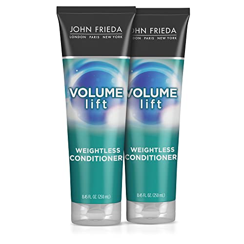 John Frieda Volume Lift Weightless Conditioner, Volumizing Conditioner with Air-Silk Technology for Fine or Flat Hair, Adds Natural Fullness, Safe for Color-Treated Hair, 8.45 Oz, Pack of 2