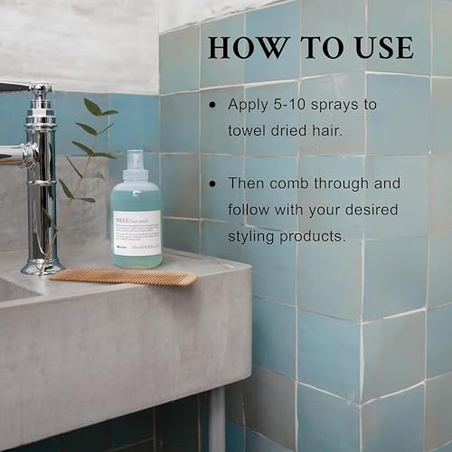 Davines MELU Hair Shield, Heat Protection, Soft And Shiny Results For All Hair Types, 8.42 Fl Oz