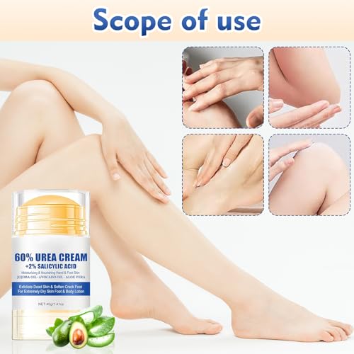 2026 New 60% Urea Hydrating and Anti-Cracking Foot Cream, Moisturising and Relieves Cracking and Dryness Foot Cream, Hand Foot Lotion Heel Stick Repairs (1)