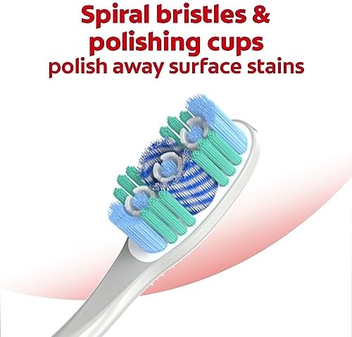 Colgate 360 Optic White Whitening Toothbrush, Adult Soft Toothbrush with Whitening Cups, Helps Whiten Teeth and Removes Odor Causing Bacteria, 4 Pack