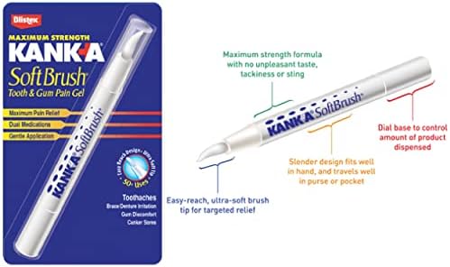 Kank-A Soft Brush Tooth & Gum Pain Gel - 0.07 oz, Pack of 5