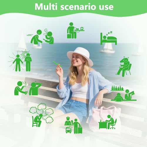 Lemon Flavored Chewable Breather Sticks with Essential Oil Pure-Locked Flavor Breather Chew Stick, Chewable Oral Fixation Tool with 3 Refill Cores for Travel/Office/Car