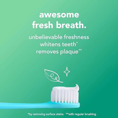 hello Super Fresh Fluoride Free Toothpaste, Toothpaste for Bad Breath, Helps Remove Surface Stains, Natural Spearmint, 3 Pack, 4.7 Oz Tubes