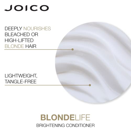 Joico Blonde Life Brightening Shampo & Conditioner | For Blonde Hair | Add Softness & Smoothness | Sulfate Free | Fortified With Monoi & Tamanu Oil