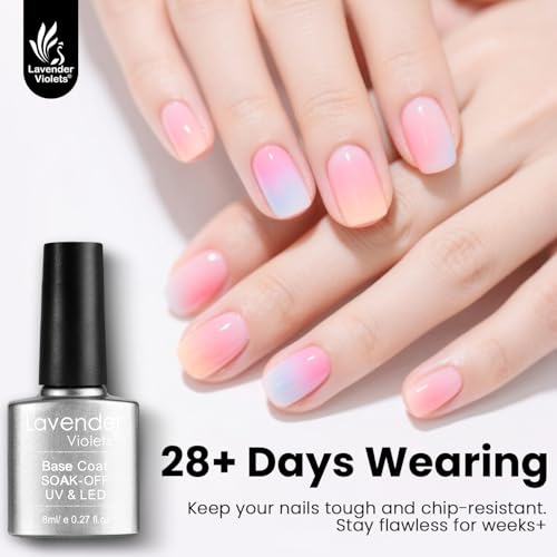 Lavender Violets 26 PCS Blooming Gel Nail Polish Set, 21 Colors Marble Flower Watercolor Solid Glitter Red Brown Green Black with Base Coat Glossy and Matte Top Coat Liner Brush Pen C406