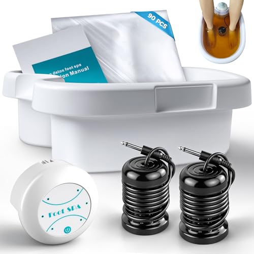 Ionic Foot Bath Detox Machine - Suitable for Home Use, Home Salon-Level Spa Detox Machine, Healthy Detoxification, with Foot Bath, Array * 2, Liner
