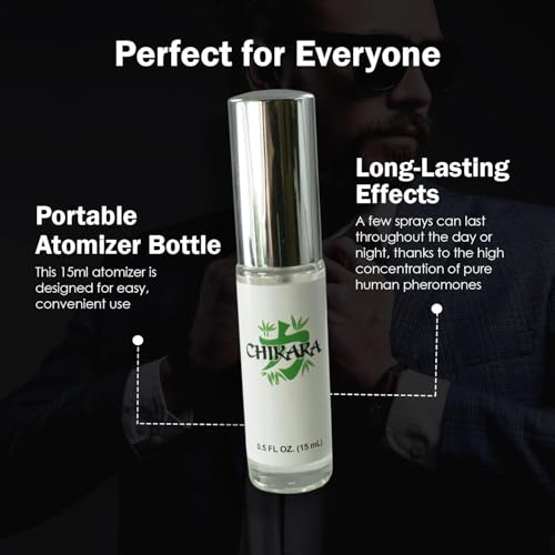 Chikara Pheromone Cologne for Men, High Concentration Pheromone Spray to Attract Women - Long Lasting (15 ML) - 3 Pack