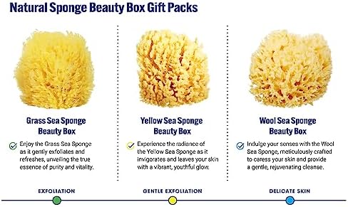 HartFelt Delicate Skin Wool Sea Sponge 4 in | Real Natural Sponges for Body and Face Gentle Care | Luxurious Lather