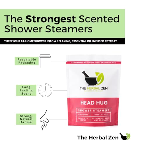 Head Hug Shower Steamers Aromatherapy for Soothing Relief, Bath Gift for Women, Mothers Day, Shower Steamers for Women and Men, Shower Bombs Made in the USA, Shower Tablets with Essential Oils