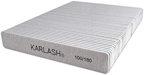 Karlash Professional Double Sided Emery Board Jumbo Zebra Nail File 100/180 50pc