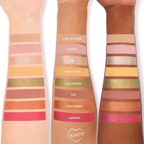 ColourPop x Stranger Things Chapter One Eyeshadow Palette - Retro Makeup Palette with Matte, Metallic & Pearlescent Finishes - Buildable & Blendable Formula with Long-Lasting Pigment (0.5 oz)