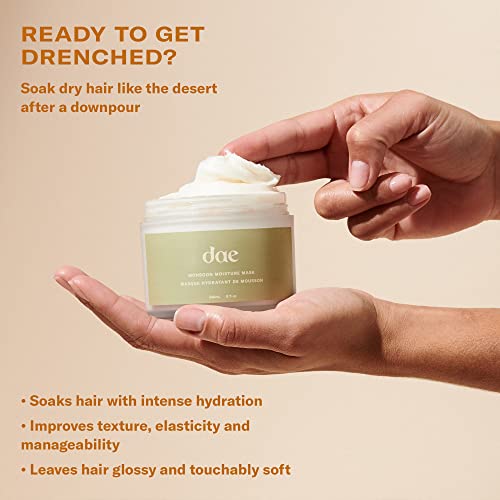 DAE Monsoon Moisture Mask - Intense Hydration, Leaves Hair Glossy & Smooth, Strengthens Elasticity, Helps Prevent Damage (8 oz)