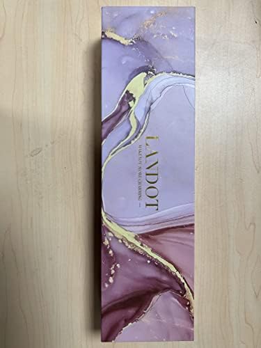 LANDOT Inoic Hair Straightener Brush for Smooth, Frizz-Free Results - Electric Heated Ceramic Straightening Brush Dual Voltage - Fast Heating Adjust Temp 250-450F for All Hair Types