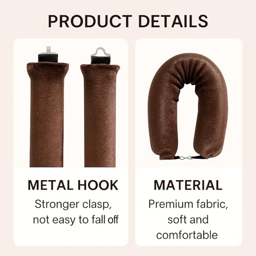 Heatless Hair Curler 4pcs Heatless Curling Rod Overnight Soft Hair Rollers to Sleep No Heat Curls Overnight Curlers for All Hair Types (Braun) Healthy and Stylish, No Heat Needed