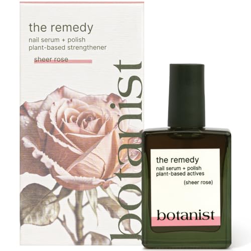 Botanist The Remedy | Nail Strengthening Polish | Repairs & Hardens Nails Damaged from Acrylics, Dip & Gel Manicures | Non-Toxic, 84% Plant Based, 21-Free & Vegan (Rose)