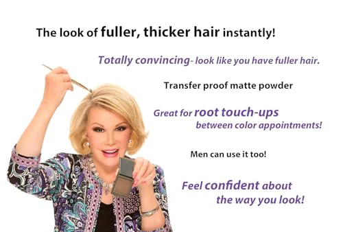 Joan Rivers Great Hair Day Root Touch Up Powder Duo - Fill-in Powder for Thicker, Fuller Looking Hair (Blonde)