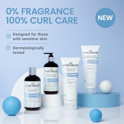 CURLSMITH Fragrance-Free Conditioner 12 oz | Gently Detangles, Soften and Smooths Hair for Silky Curls