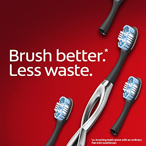 Colgate Keep Soft Manual Toothbrush for Adults with 2 Whitening Brush Heads, Navy