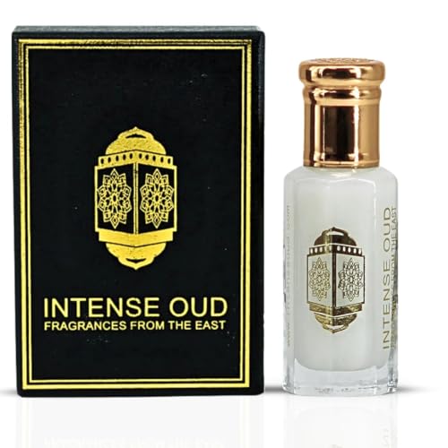 INTENSE OUD Musk Tahara Arabian Perfume Oil for Men & Women, Long Lasting Alcohol-Free Concentrated Fragrance, 12ml (0.40 oz) in Black Gift Box, White Musk & Vanilla Notes