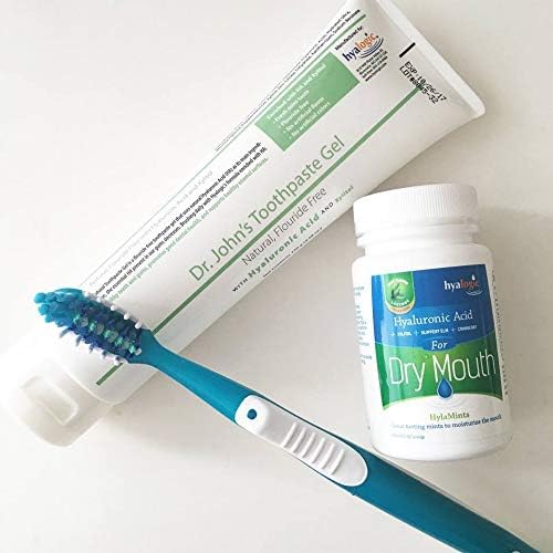 Hyalogic HyaMints Breath Mints for Dry Mouth- Sugar Free Mint Flavor— Natural Breath Freshener w/Hyaluronic Acid, Cranberry Extract, Xylitol, Slippery Elm, Orange Pectin (60 Count)