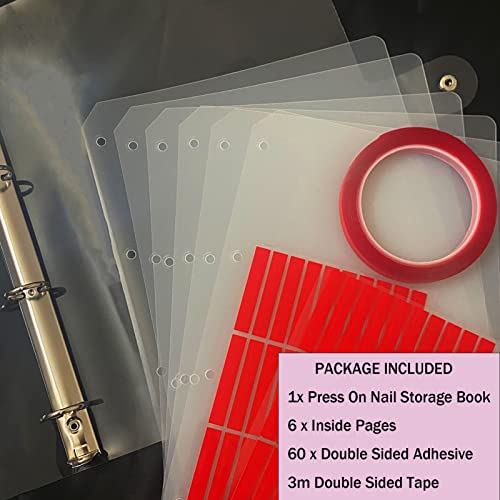 Large Press On Nail Organizer 10 PCS Clear Empty Press On Nail Storage Press On Nail Packaging for Fake Nail Storage Nail Display Nail Salon Press On Nail Supplies Organizer with Nail Tape