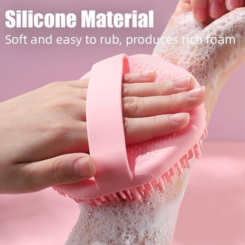2Pcs Silicone Body Scrubber, Exfoliating Body Scrubber for Sensitive Skin, Silicone Scrubber Body, Silicones Body Brush for Showering
