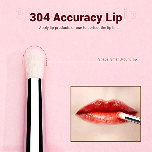 Jessup Lip Brush Set, Professional Lip Makeup Brushes for Lipstick Streak-Free Contour Define and Accentuate, Premium Synthetic Hair, 5pcs T325
