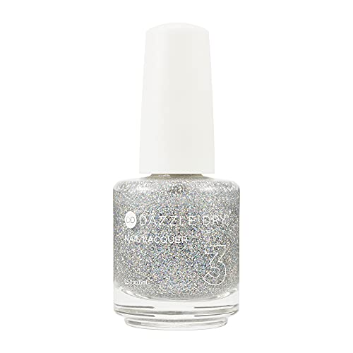 Dazzle Dry Nail Lacquer (Step 3) - Diamond - A holographic micro-glitter in a clear base. (0.5 fl oz)