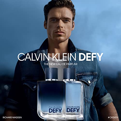 Calvin Klein Defy Eau de Parfum – Woody & Leathery Men’s Cologne – With Notes of Mandarin Oil, Leather Accord & Vetiver – Long Lasting Fragrance
