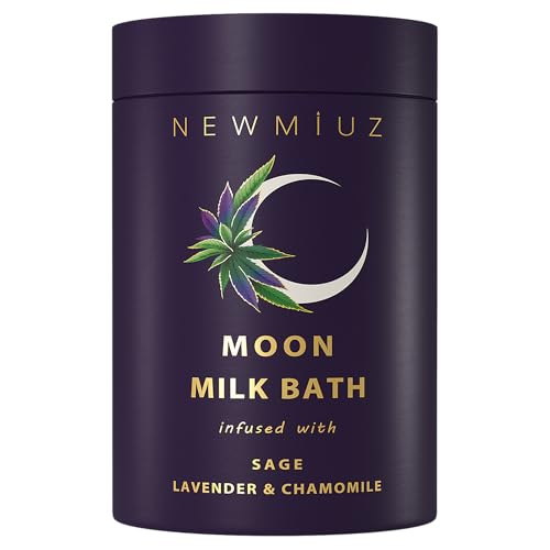 Cleansing Sage Moon Milk Bath Soak - Lavender Chamomile - Moisturize & Soften Skin Spiritual Stress Relief Gifts for Women Destress Luxury Spa Bath Salt Powder Birthday Perfect Stocking Stuffers