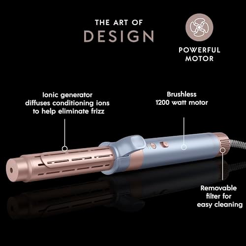 INFINITIPRO by CONAIR DigitalAIRE Multi Hair Styler, Air Styling System for Curls, Waves, Blowouts & Volume, 4 Attachments to Personalize Your Look Plus Storage Bag, Light Blue