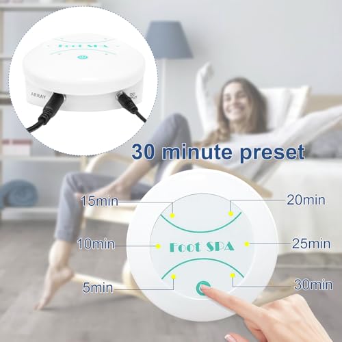 Ionic Detox Foot Bath SPA Machine, Ionic Cleanse Detox Foot Bath Spa Machine, Ionic Foot Bath Detox Machine with Blue Bucket for Health Care Personal Home Travel