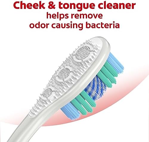 Colgate 360 Optic White Whitening Toothbrush, Adult Soft Toothbrush with Whitening Cups, Helps Whiten Teeth and Removes Odor Causing Bacteria, 4 Pack