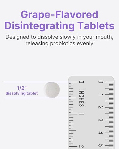 K-Nutra Dentifresh Xylitol Tabs Purple (24g, 30 Tablets) Holiday Gifts 4 Billion CFU, Sugar-Free Oral Probiotics for Teeth & Mouth, Bad Breath Gums, Safe for Bedtime, Mild Grape Flavor with OMULA