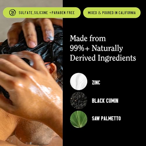 California Naturals Mens Re:GRO Shampoo for Hair Growth Support, Hair Care & Scalp Care with Biotin, All Hair Types, Vegan, Natural, Cruelty Free, Silicone, Paraben & Sulfate Free, for Men, 16.5 oz