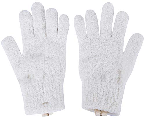 CleanLogic Exfoliating Bath and Shower Gloves, Certified Organic, 1 Pair
