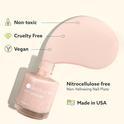 Dazzle Dry Nail Lacquer (Step 3) - Perfectly Plaid - A bright sangria red with cool undertones. Full coverage cream. (0.5 fl oz)