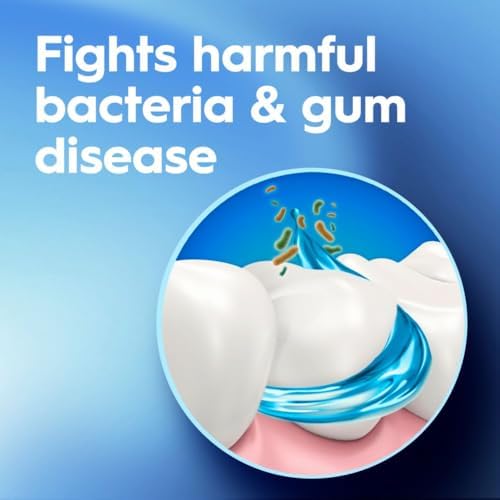 Crest Pro-Health Clean Mint Mouthwash, CPC Antigingivitis/Antiplaque Mouthwash, 500 mL (16.9 Fl Oz ), Pack of 4, Crest Mouthwash, Gingivitis Treatment