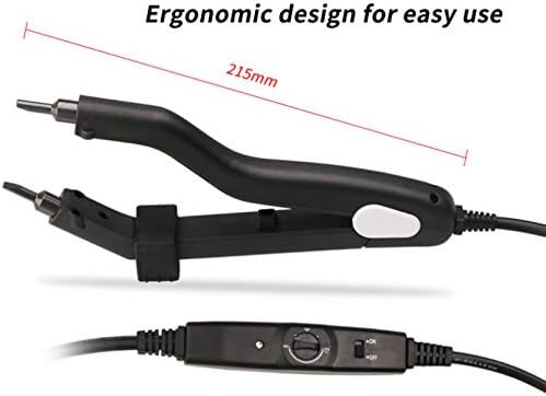 Heat Hair Connector Adjustable Temperature Heating Tip Hair Extension Iron, Fusion Hair Extension Iron Keratin Bonding Tools
